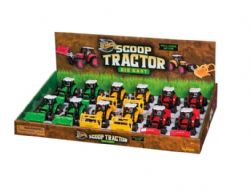 TRACTEUR SCOOP - DIE-CAST À FRICTION (ASSORTIS)